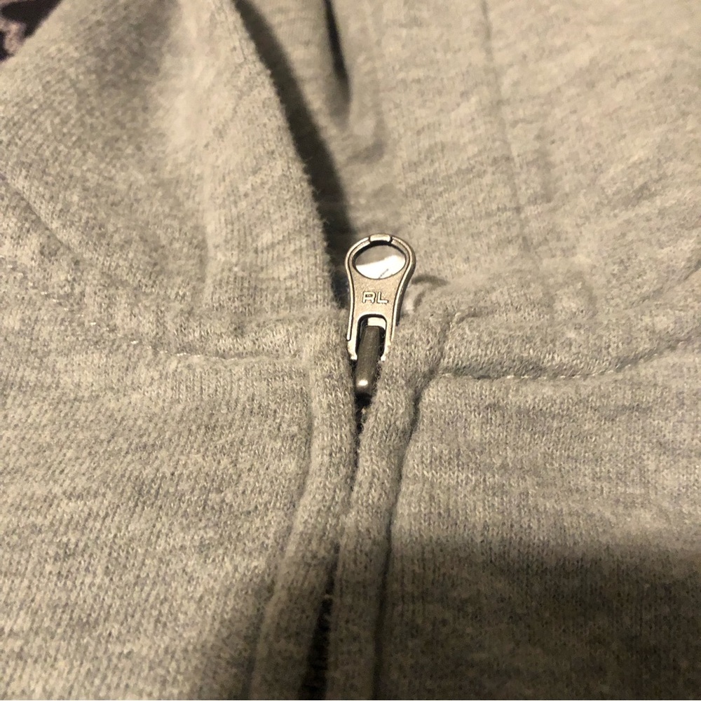 Polo Ralph Lauren Jacket Toddler 24 Months Gray Full Zip Hooded Fleece Logo H1 - Picture 4 of 7